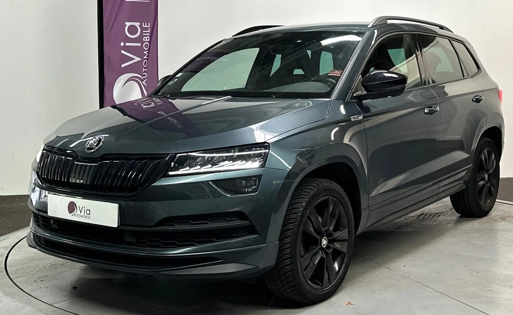 Skoda Karoq 1.5 TSI 150 ACT Sportline / 1 ère Main / Coffre électrique Grijs - 1
