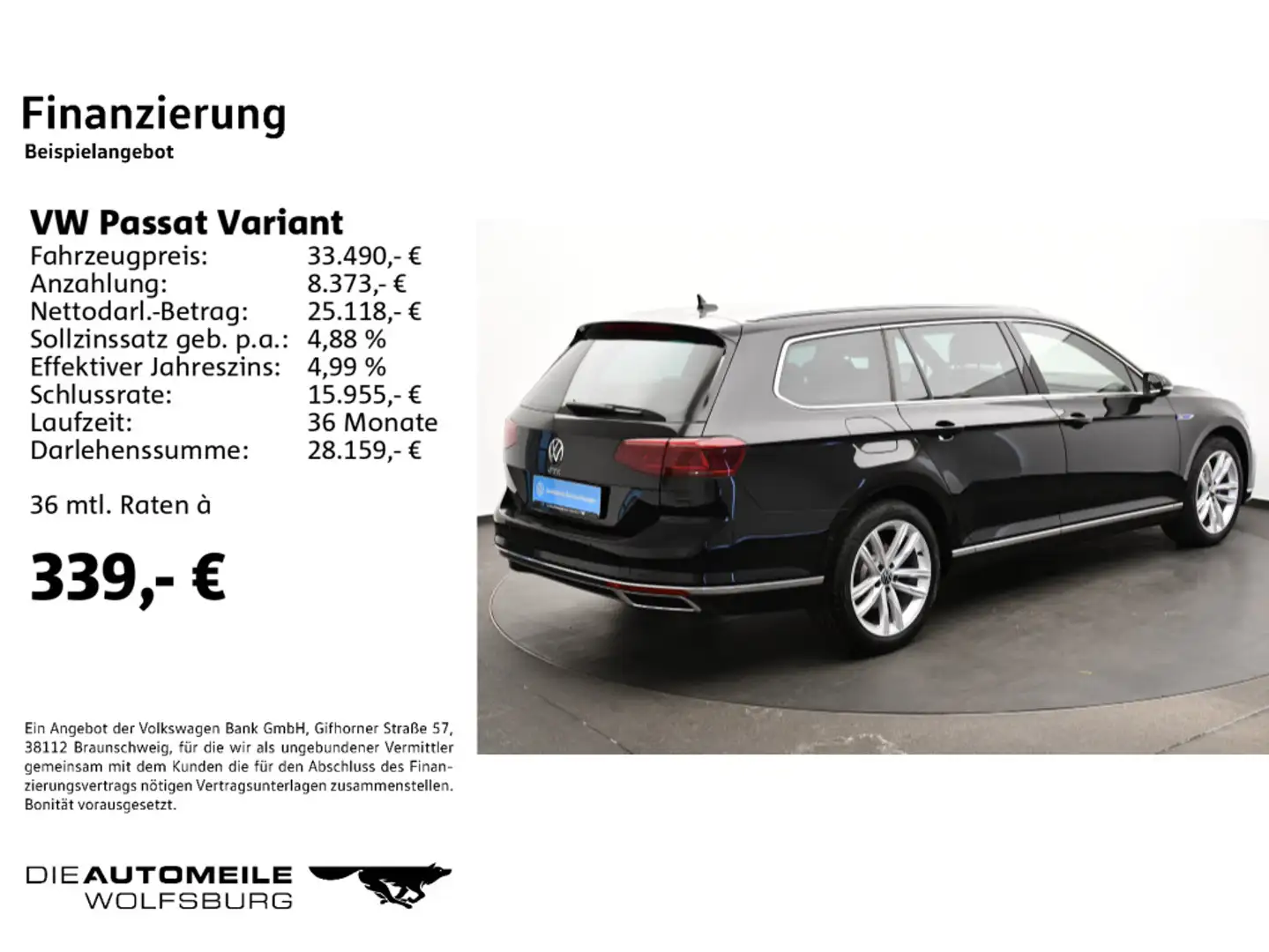 Volkswagen Passat Variant GTE 1.4 TSI Hybrid DSG IQ-Light, Schwarz - 2