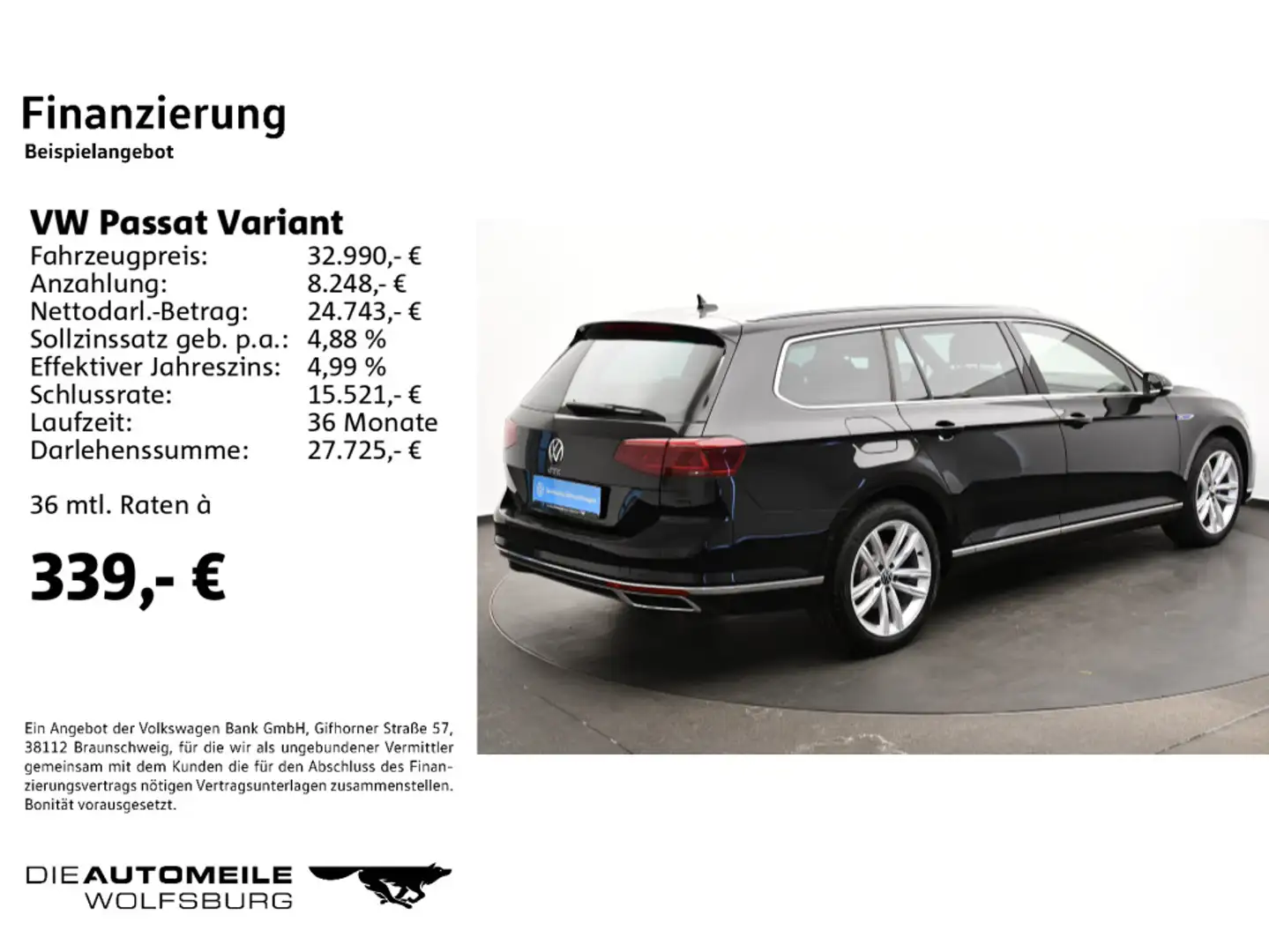 Volkswagen Passat Variant GTE 1.4 TSI Hybrid DSG IQ-Light, Schwarz - 2