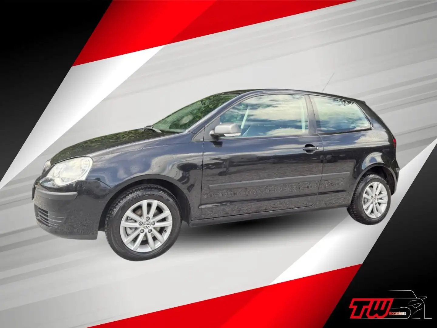 Volkswagen Polo 1.2 Trendline | NWE APK | AIRCO | ELEKT PKKT Zwart - 1