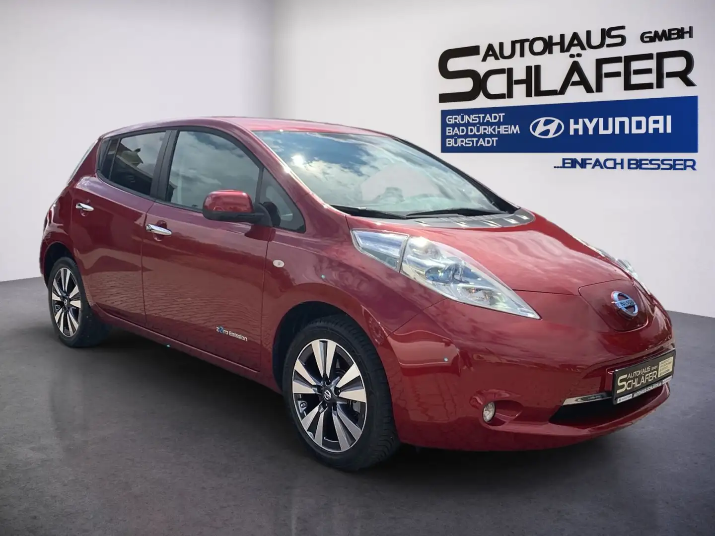 Nissan Leaf Tekna Navi Leder EXPORT Red - 2