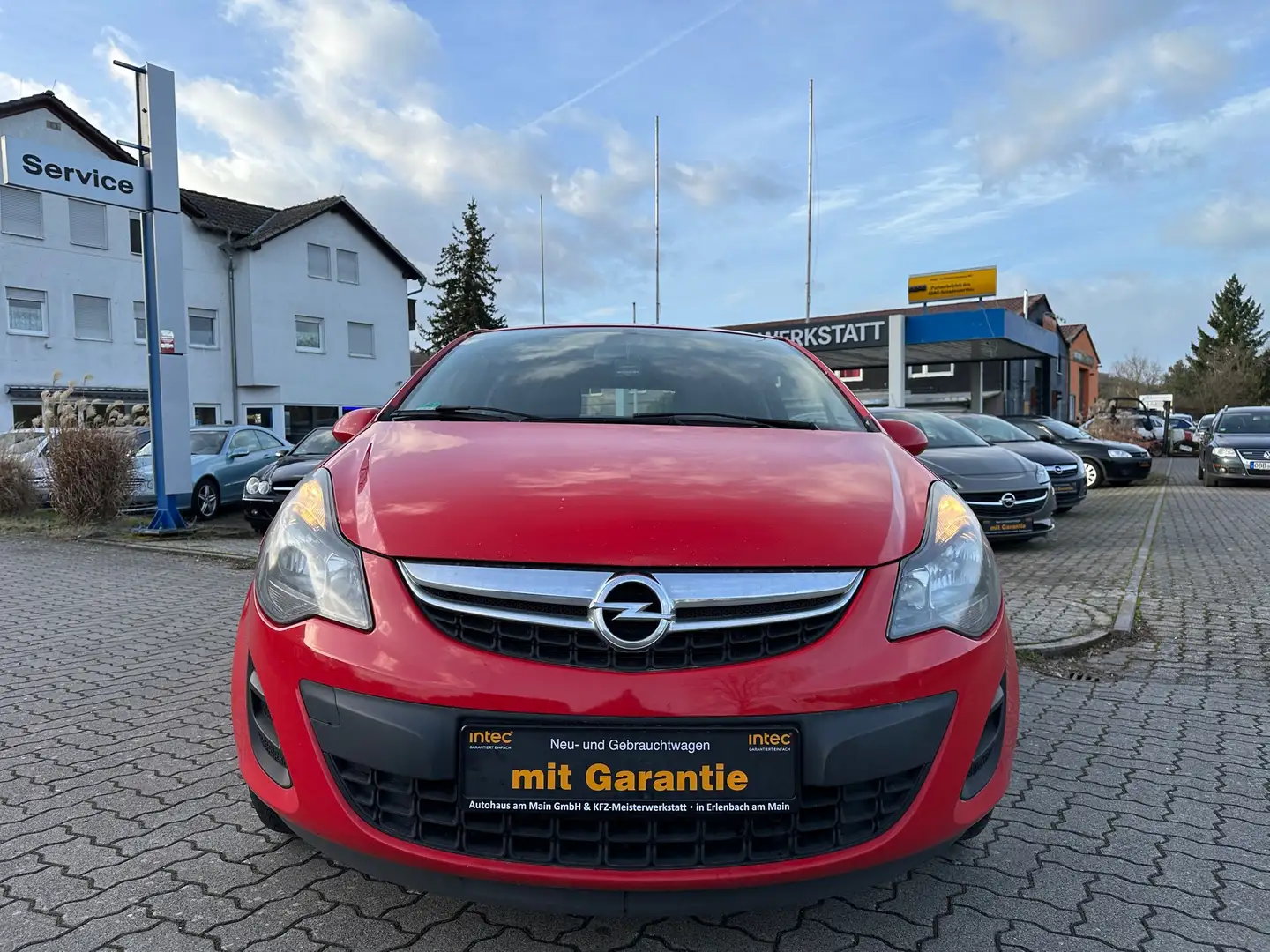 Opel Corsa 1.4 Sitz-&Lkrd HZG Temp. frischer Service Garantie Rot - 2