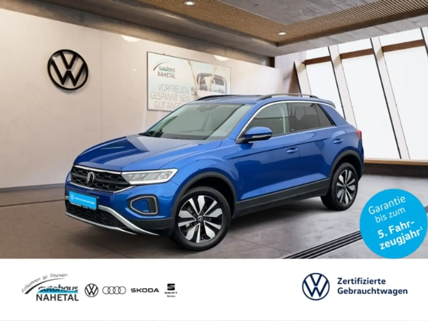 Volkswagen T-Roc 1.0TSI MOVE LED NAVI ACC 17'' REAR VIEW    2Z-KLIM Blau - 1