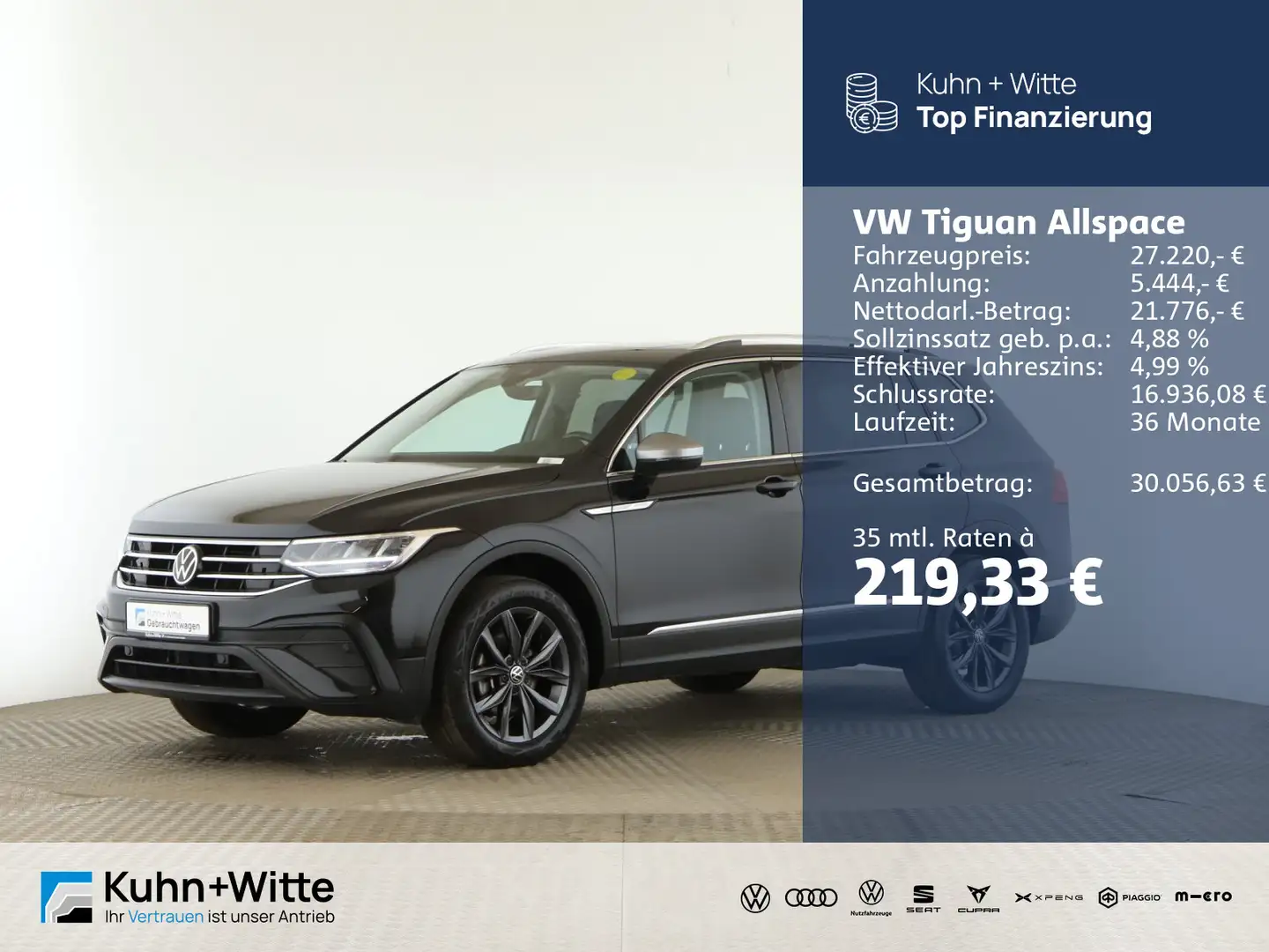 Volkswagen Tiguan Allspace 2.0 TDI Life *Pano*LED*PDC*Stand Schwarz - 1
