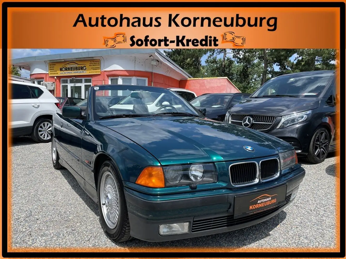 BMW 325 i E36 Cabriolet *1.Besitz*LEDER*Klima*Hardtop*SZG* Groen - 1