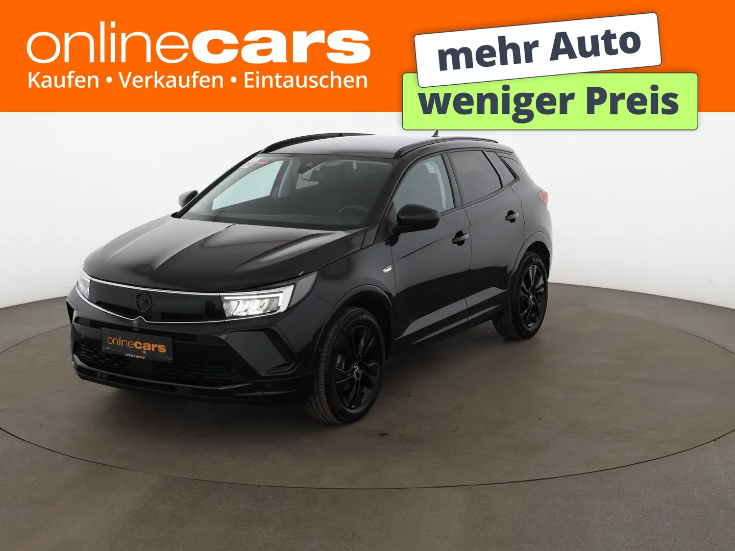 Opel Grandland 1.2 Turbo GS-Line Aut LED RADAR LEDER Schwarz - 1