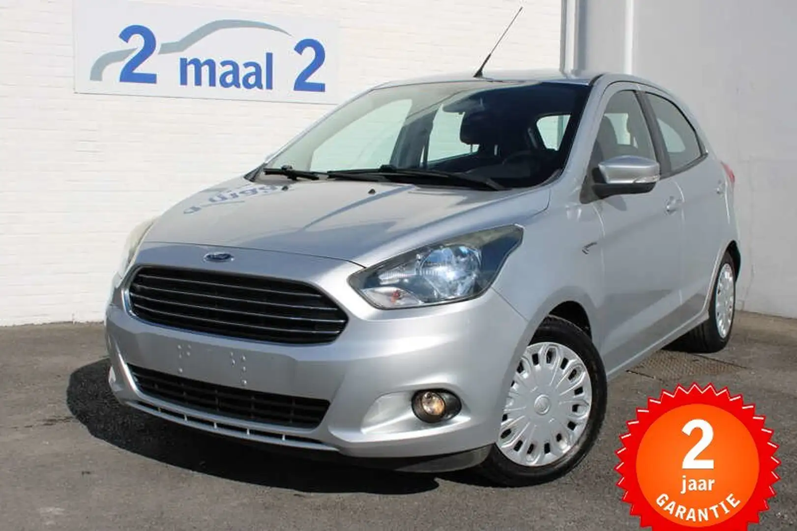 Ford Ka/Ka+ Ka+ 1.2i Airco/Cruise/5Deurs 2 JAAR garantie! Zilver - 1