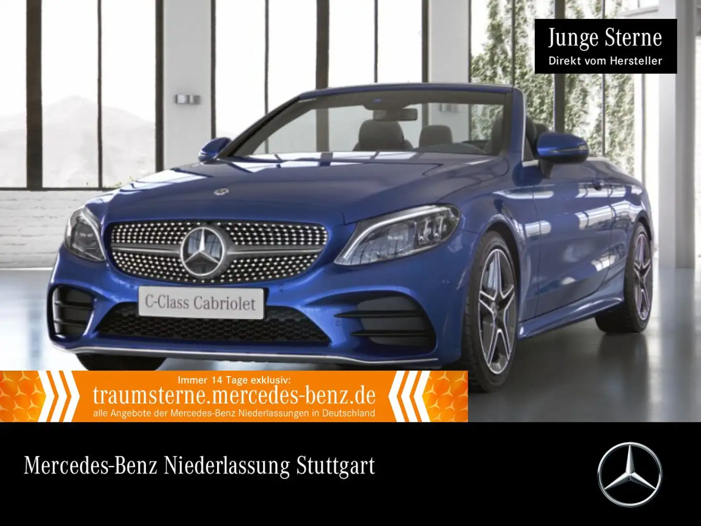 Mercedes-Benz C 180 Cabrio AMG+MULTIBEAM+KAMERA+KEYLESS+9G Blau - 1