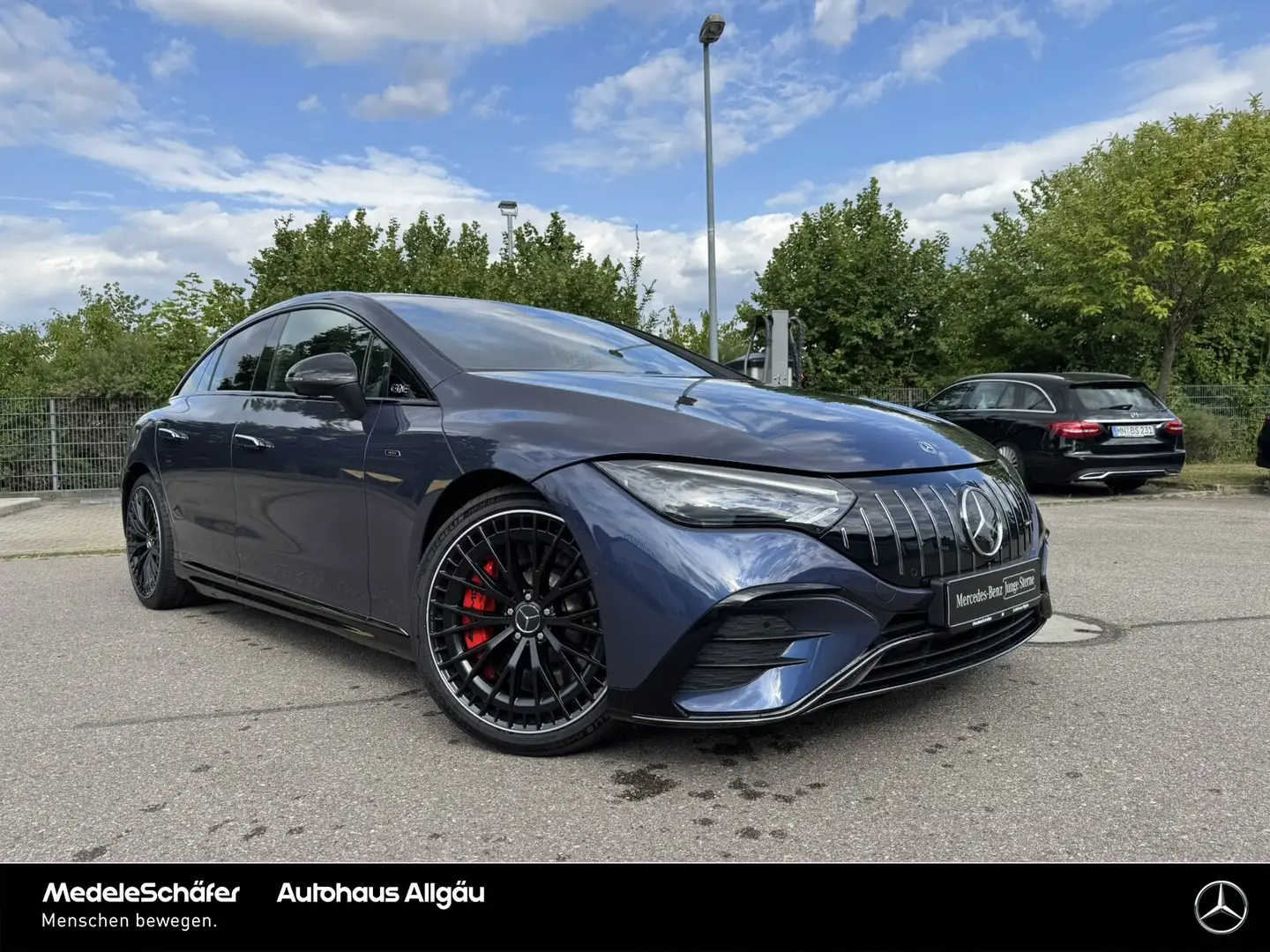 Mercedes-Benz EQE 43 EQE 43 AMG 4M Night 21" HuD HYPER AHK Airmatic LED Blauw - 2