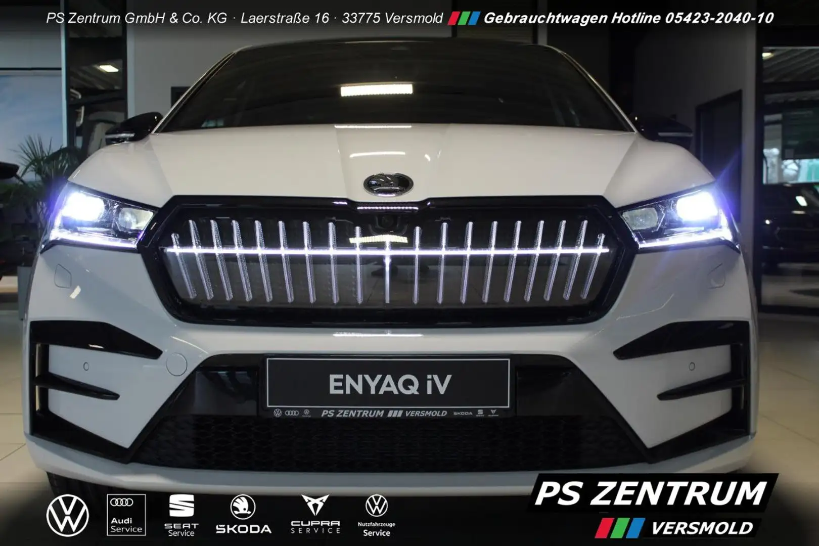 Skoda Enyaq Coupe 85x RS MAXX MATRIX AHK HEADUP WÄRMP Weiß - 2