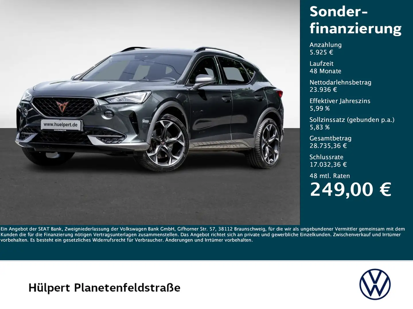 CUPRA Formentor 2.0 VZ 4X4 CAM ACC LM19 NAVI SITZHEIZ. Verde - 1
