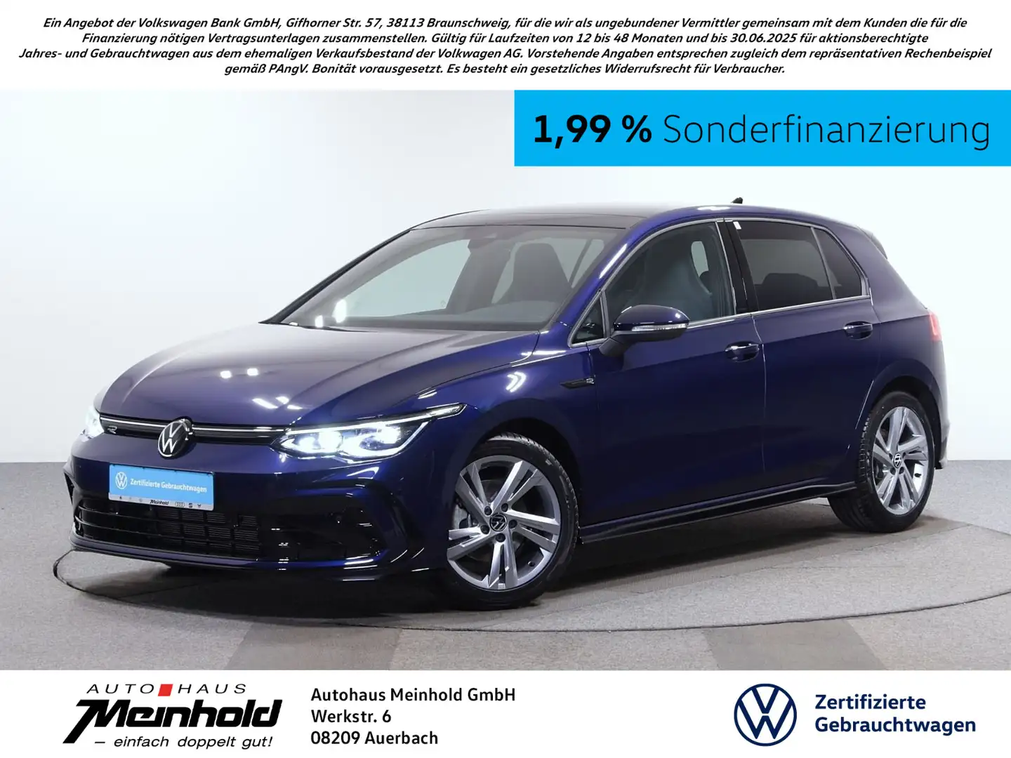 Volkswagen Golf 1.5 TSI R-Line,AHK,Kamera,Matrix,DAB,App-C. Blau - 1