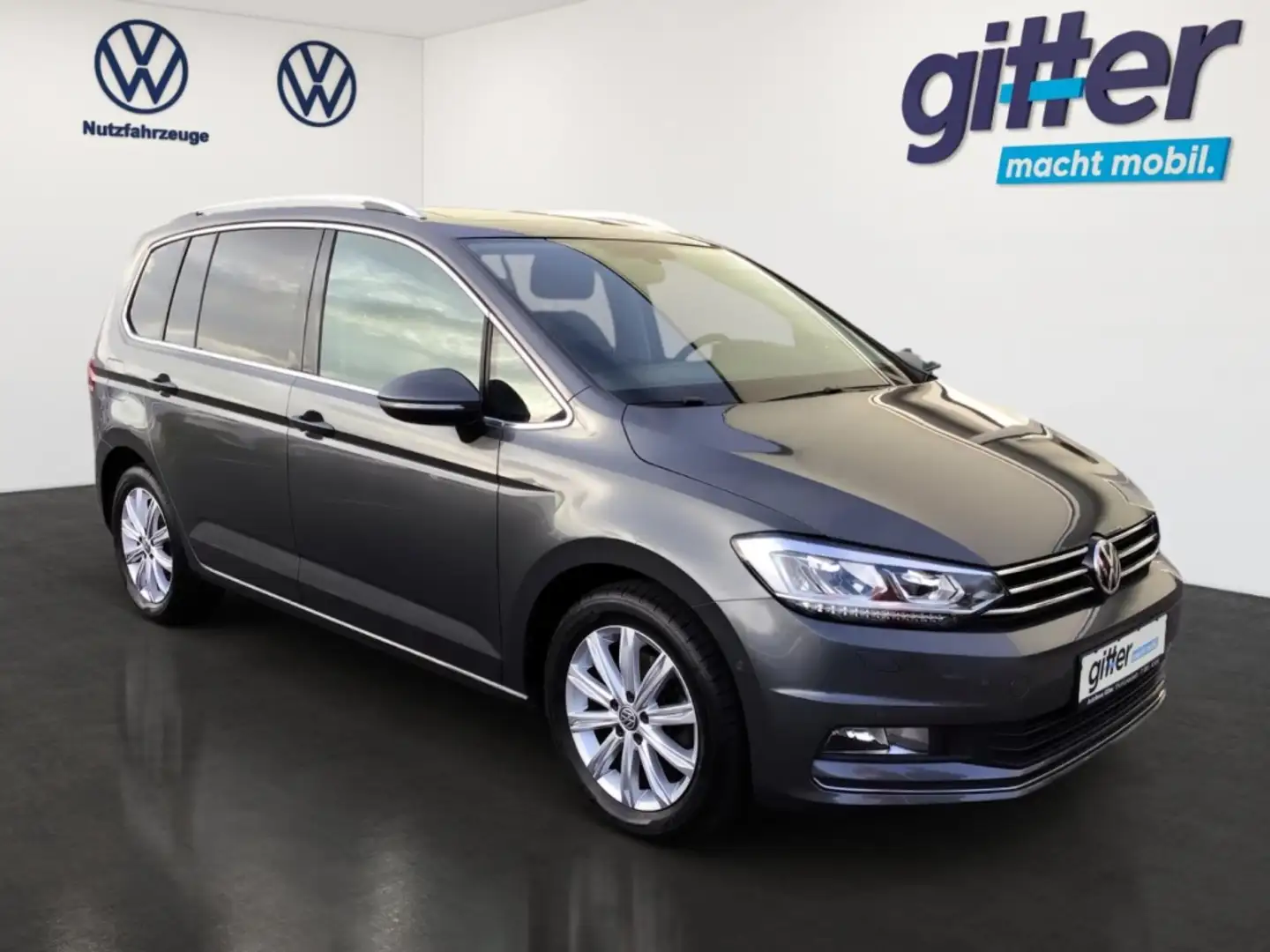 Volkswagen Touran 2.0 TDI DSG HIGHLINE LED SHZ ISOFIX LENDEWIRBEL Grau - 2