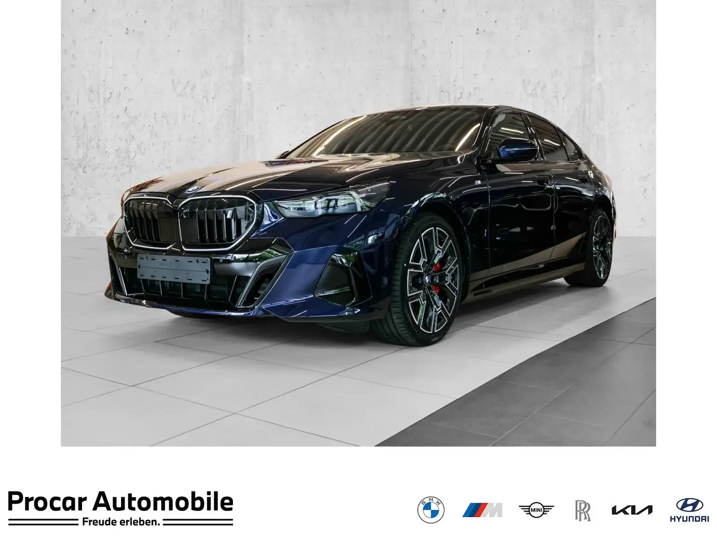 BMW i5 eDrive40 M Sport AHK 360°KAM RFK NAVI LED Bleu - 1