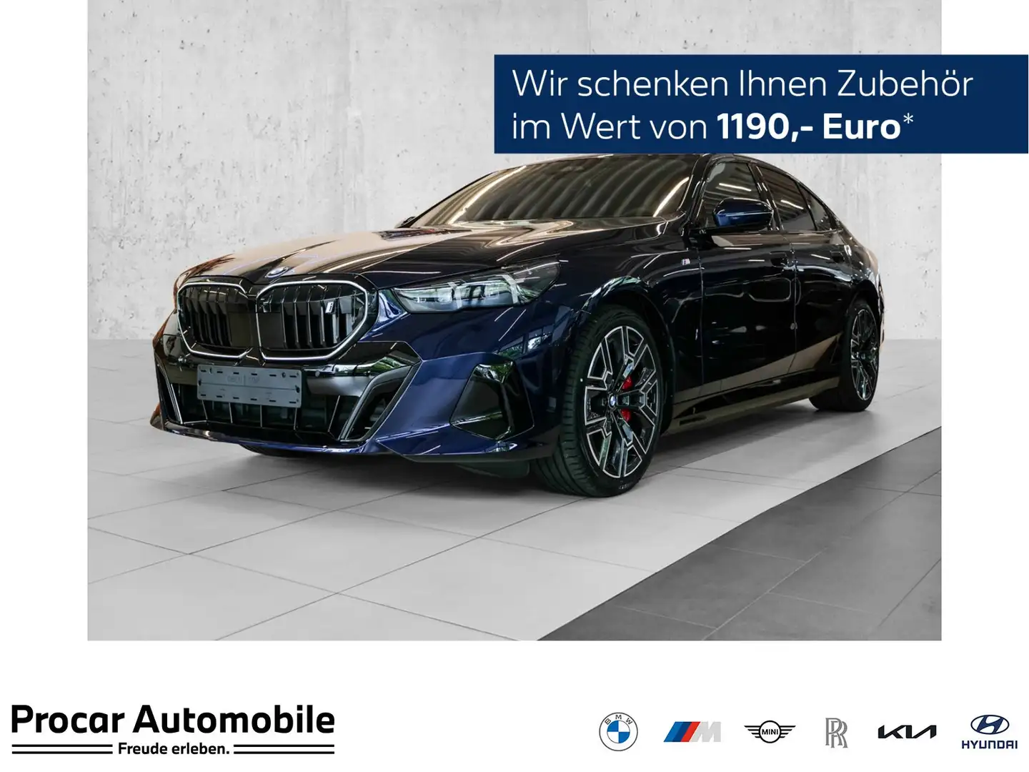 BMW i5 eDrive40 M Sport AHK 360°KAM RFK NAVI LED Blau - 1