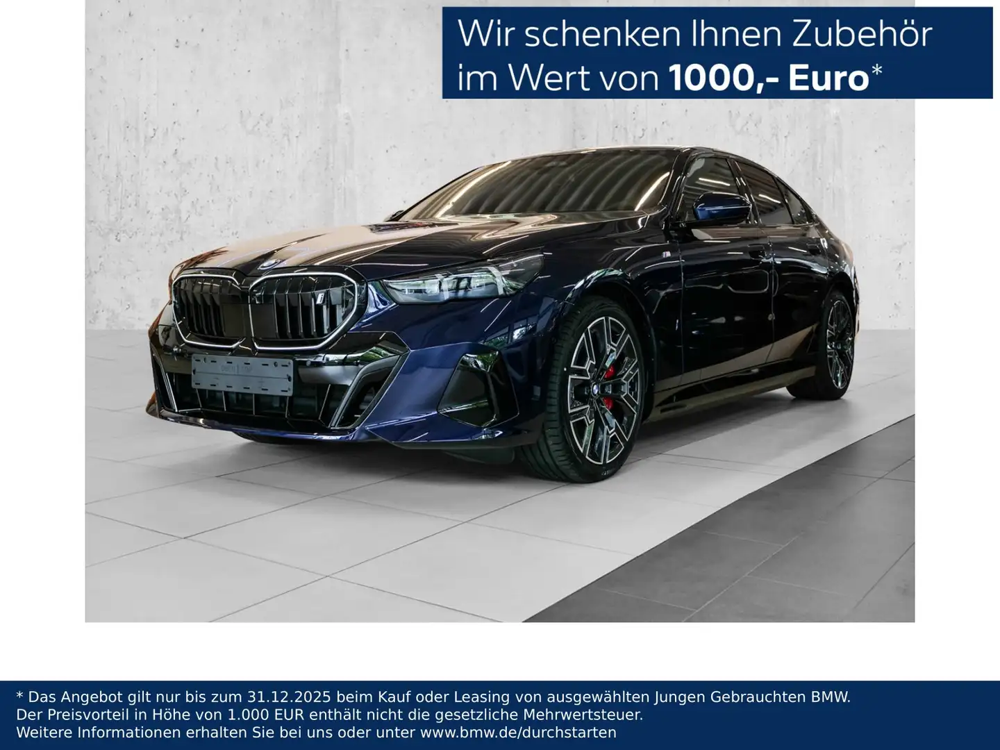 BMW i5 eDrive40 M Sport AHK 360°KAM RFK NAVI LED Bleu - 1