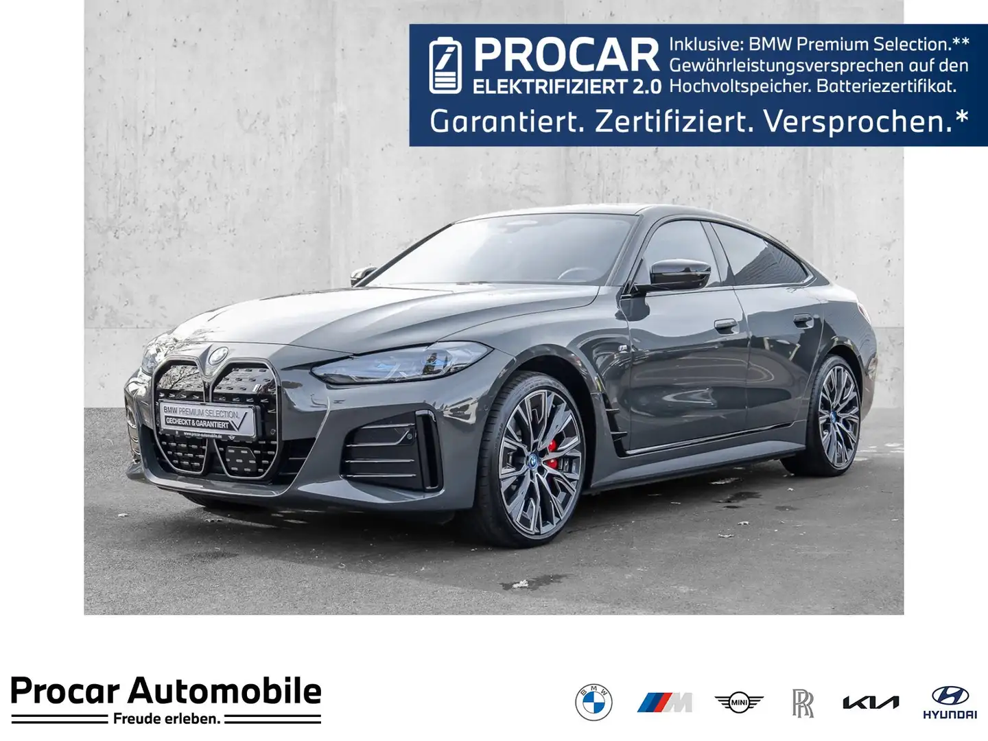 BMW i4 eDrive40 Gran Coupé M Sport HUD ACC AHK RFK NAVI Grau - 1