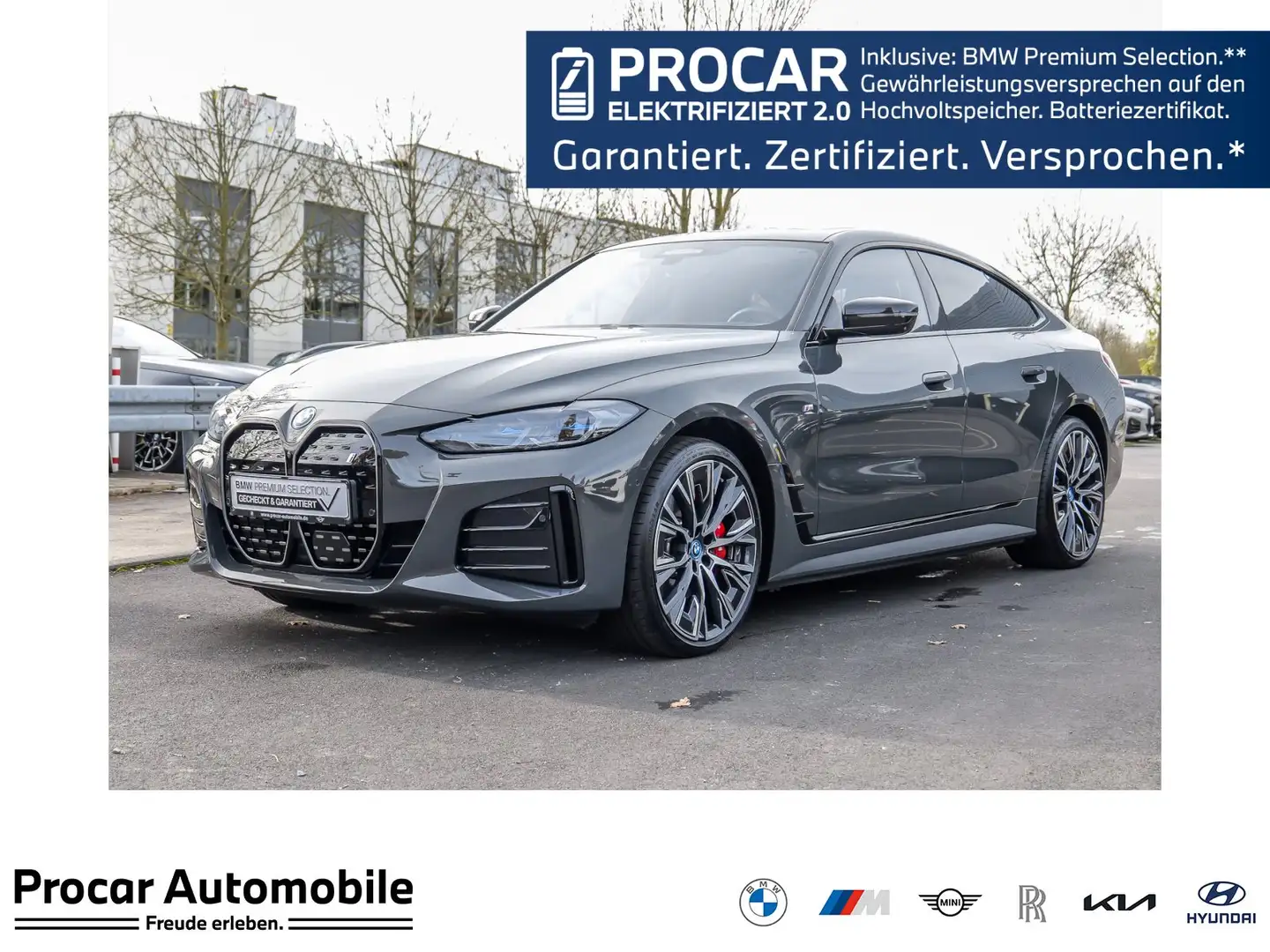BMW i4 eDrive40 Gran Coupé M Sport HUD ACC AHK RFK NAVI Grau - 1
