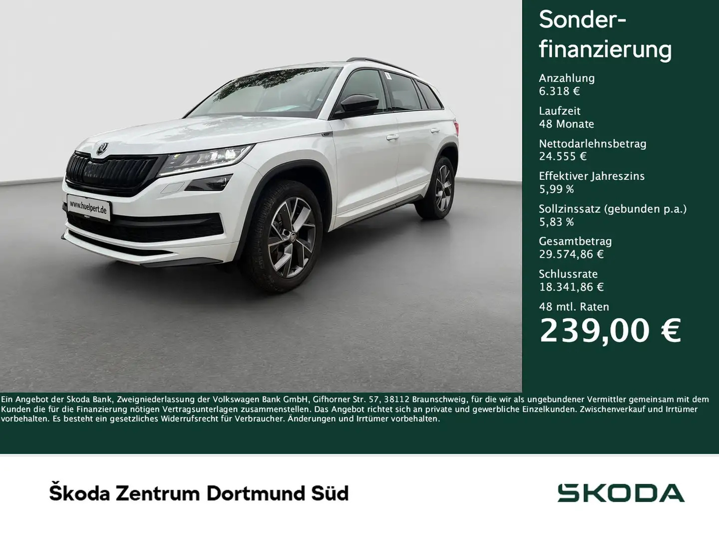 Skoda Kodiaq 2.0 SPORTLINE 7SITZE AHK CAM ACC LM19 Fehér - 1