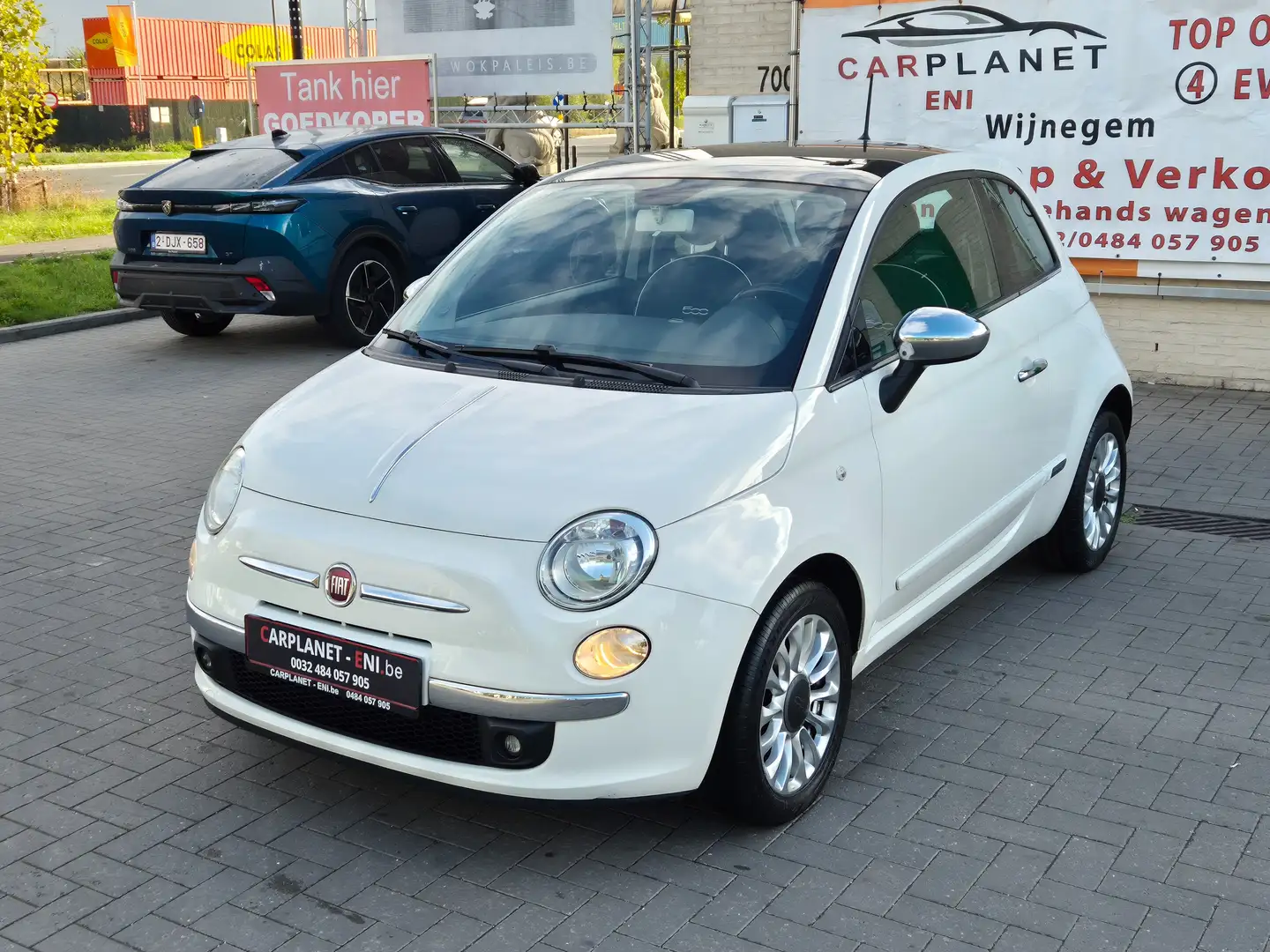 Fiat 500 1.4B 2015 124.000km euro 6b pano dak jaar garantie Blanc - 1