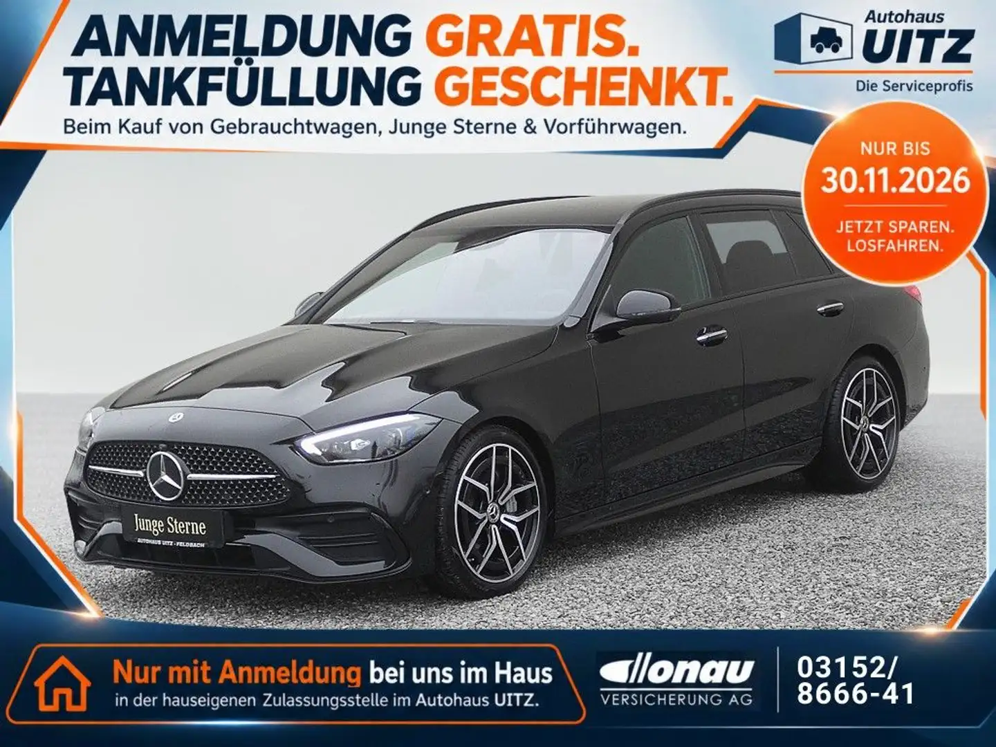 Mercedes-Benz C 200 4M T-Modell AMG +Night+DigiLight+360°+KeyGo Schwarz - 1
