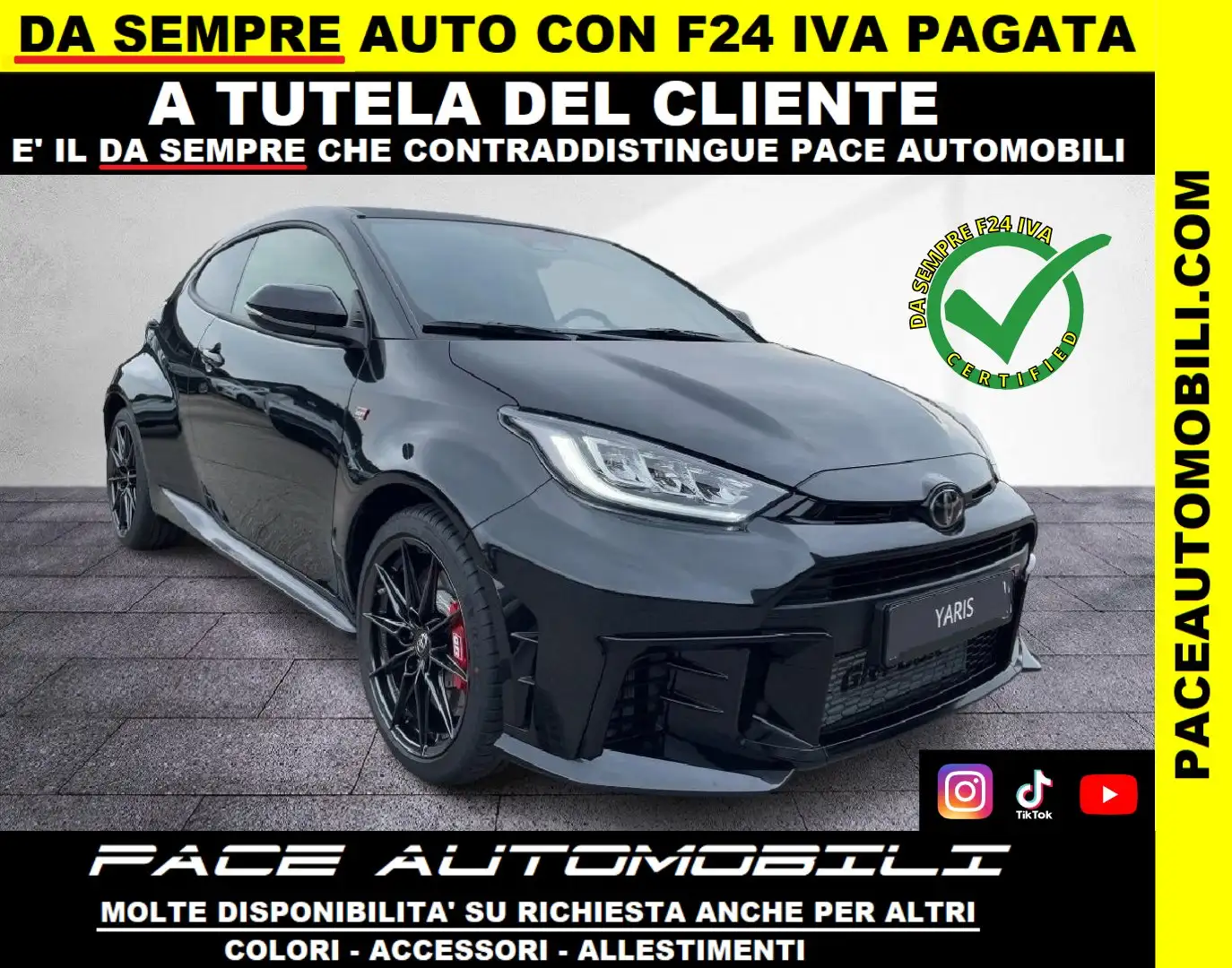 Toyota Yaris GR CIRCUIT 1.6 TURBO 280 CV TORSEN 18" FORGIATI Nero - 1