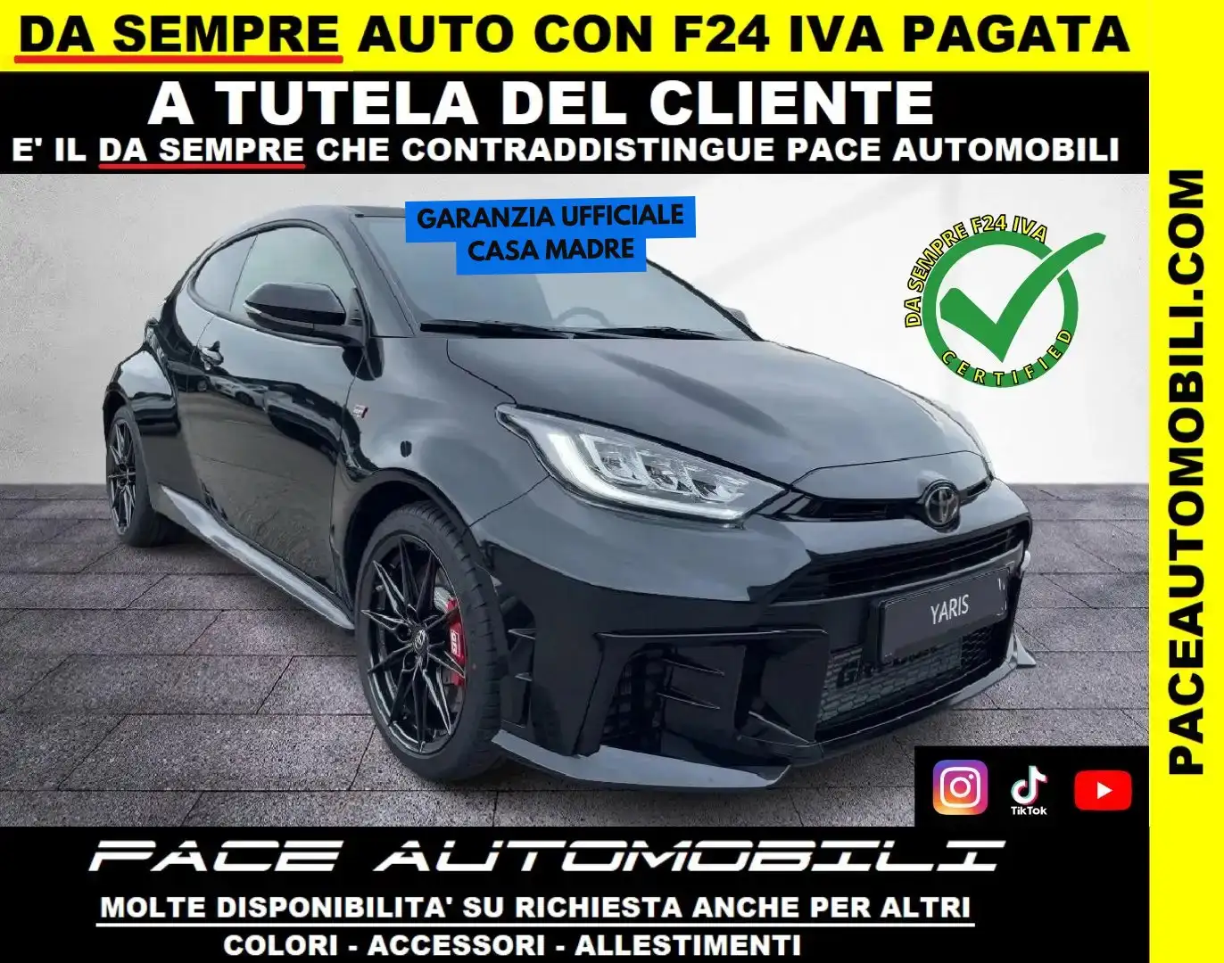 Toyota Yaris GR CIRCUIT 1.6 TURBO 280 CV TORSEN 18" FORGIATI Nero - 1