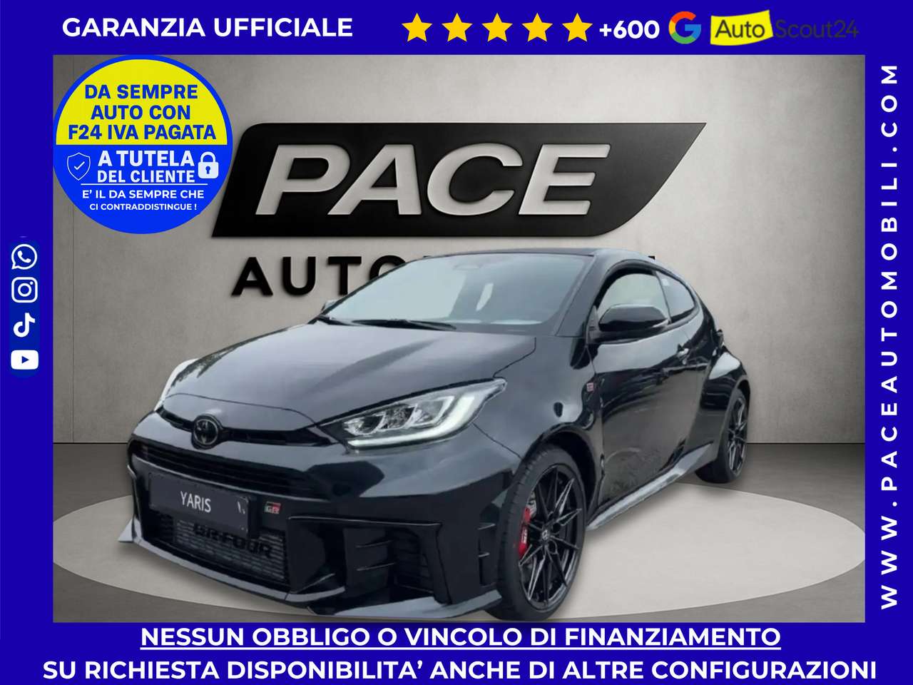 Toyota Yaris GR CIRCUIT 1.6 TURBO 280 CV TORSEN 18" FORGIATI