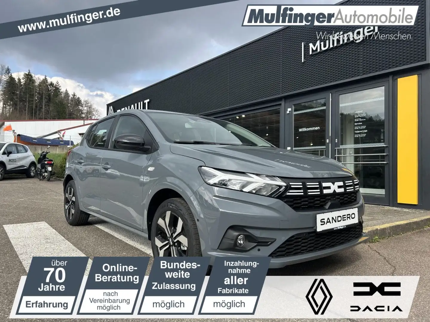 Dacia Sandero Essential TCe 90 Einparkhilfe Klima Bluetooth Gris - 1