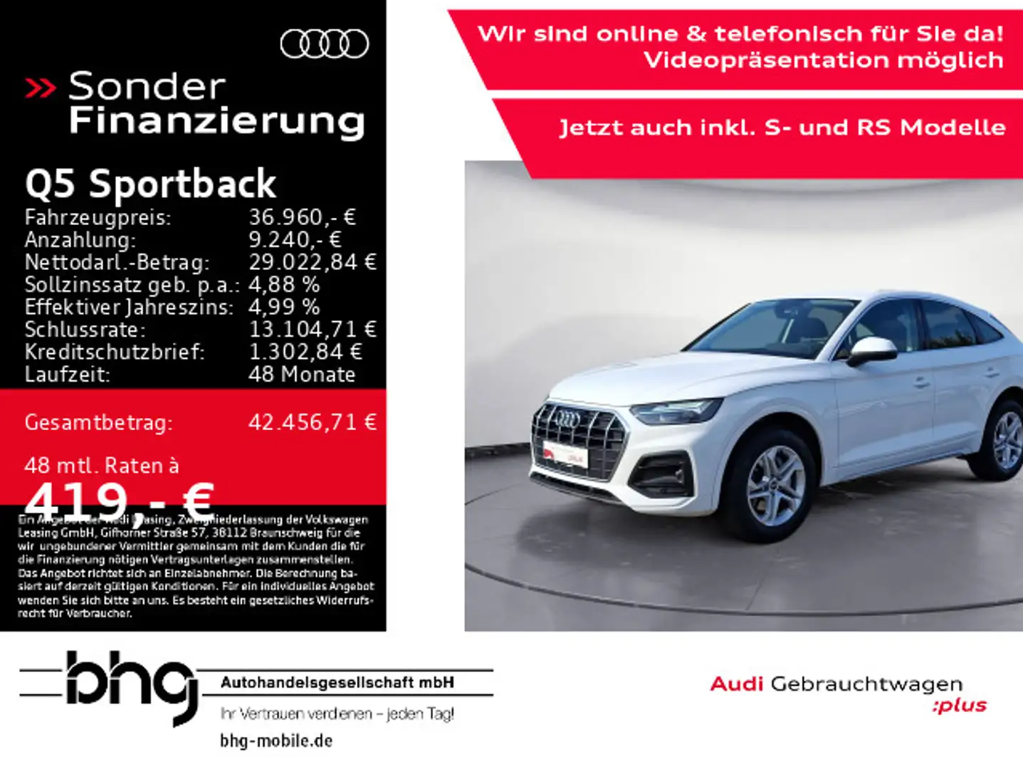 Audi Q5 40TDI quattro S tronic advanced Bus Weiß - 1