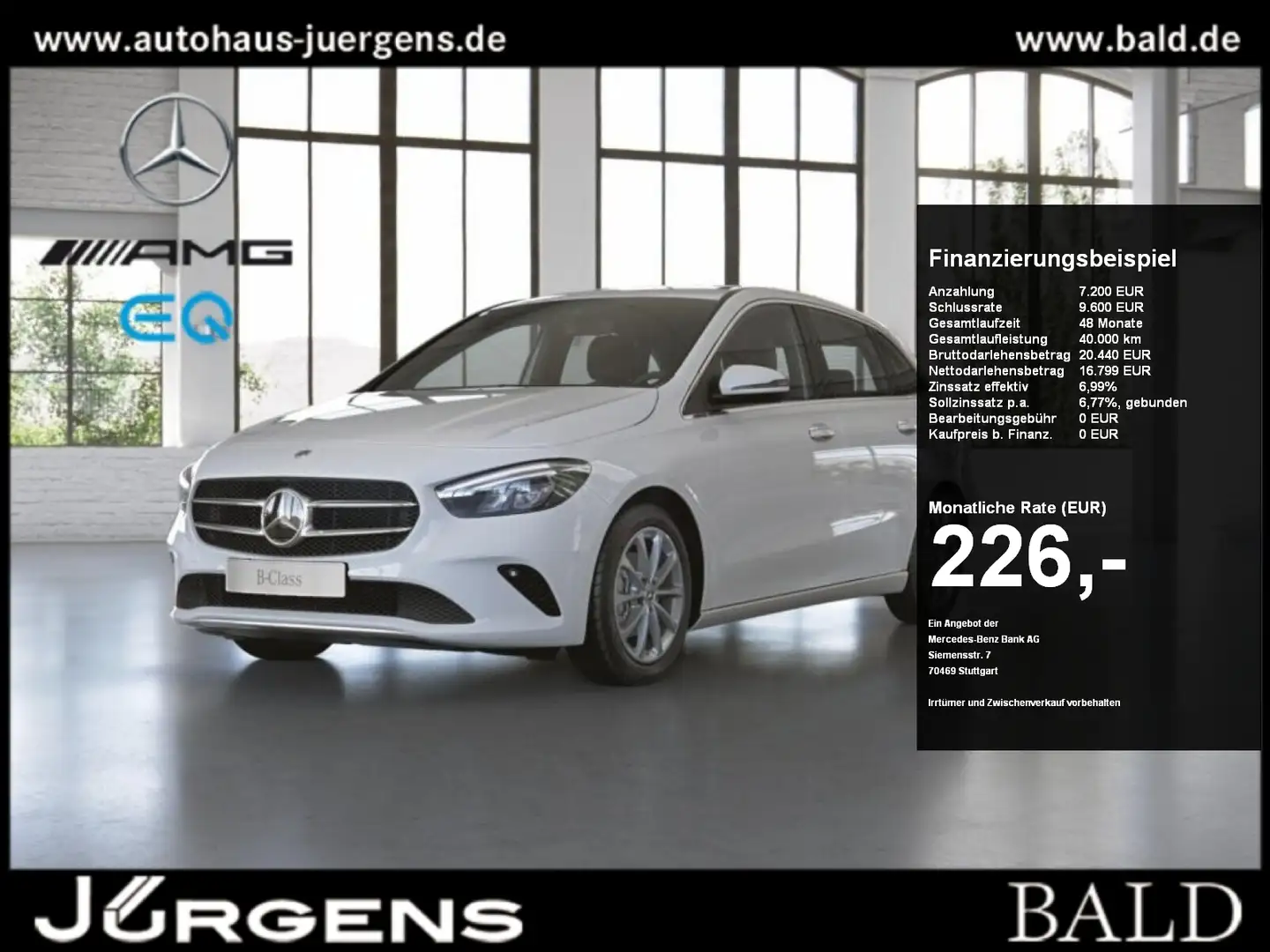Mercedes-Benz B 180 +Progressive+MBUX+LED+Wide+Cam+AUT+SHZ White - 1