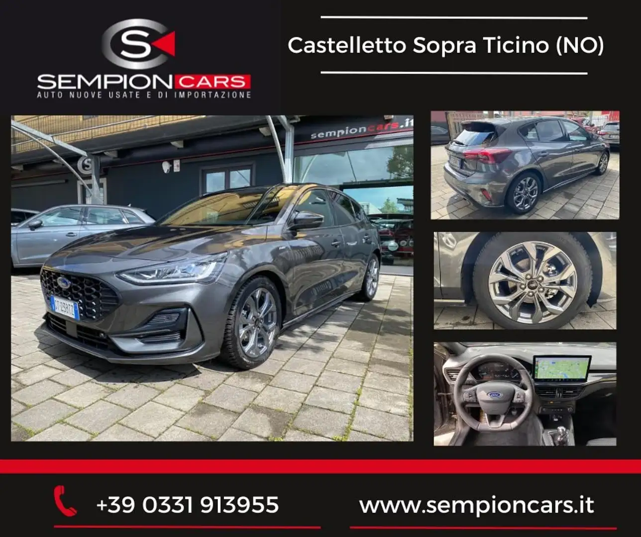 Ford Focus 1.0t ecoboost h ST-Line 125cv PREZZO REALE Gris - 1