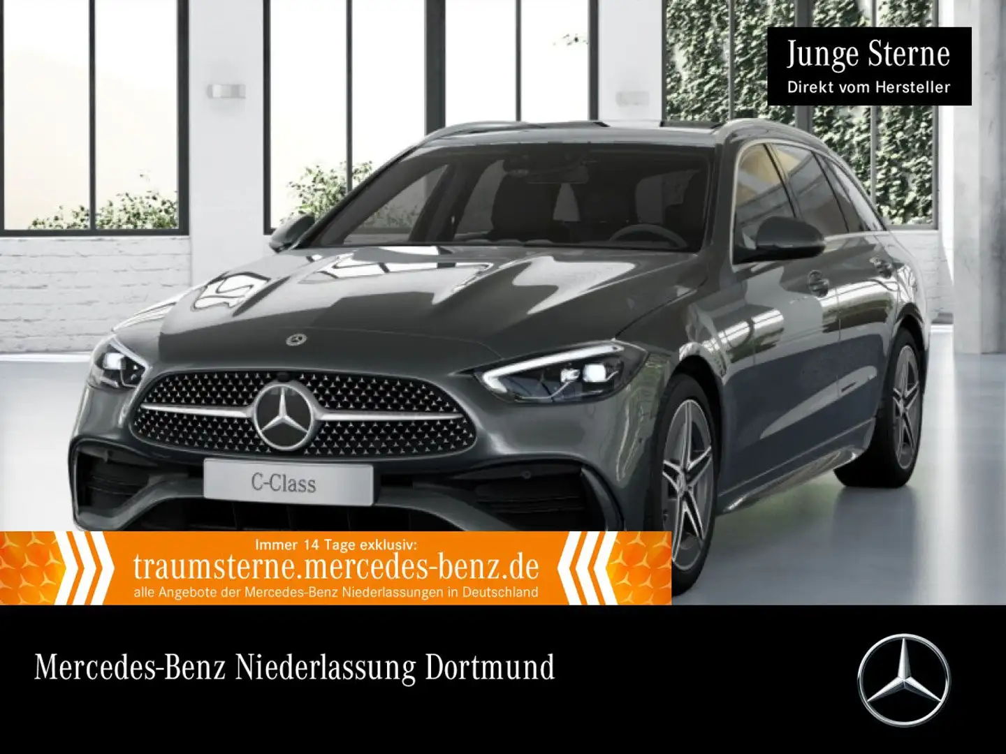 Mercedes-Benz C 300 e T AMG+PANO+AHK+LED+KAMERA+KEYLESS+9G Gris - 1