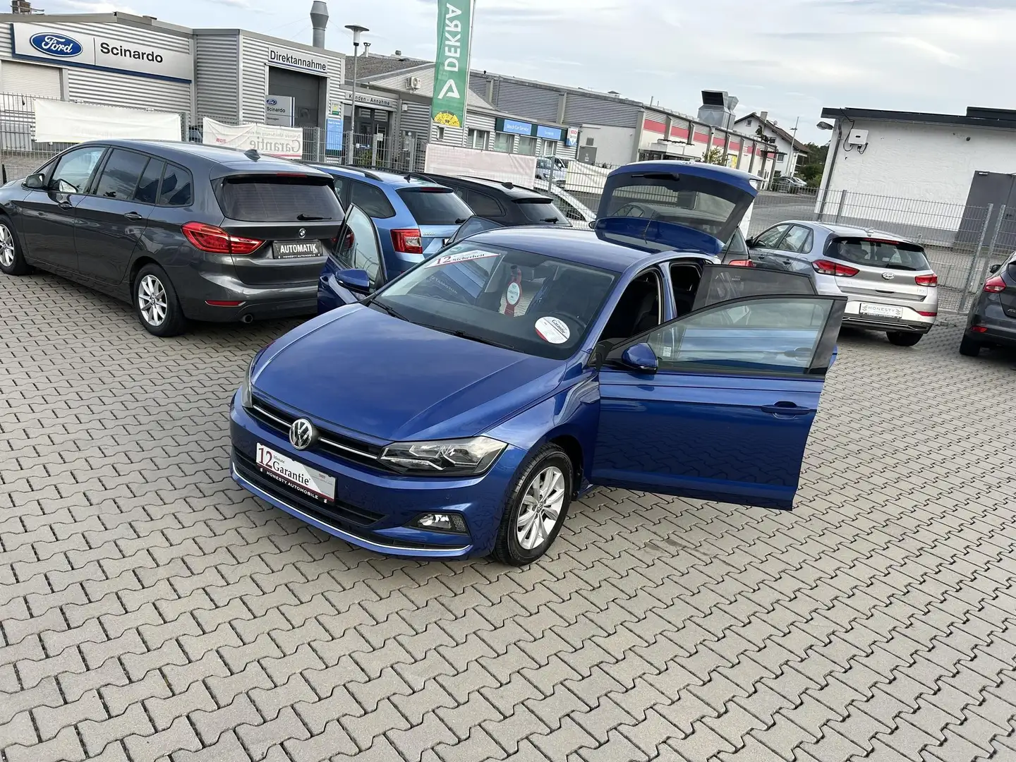 Volkswagen Polo 1.0 TSI Highline*SERVICE NEU*TÜV NEU*MULTIFUNKT... Blau - 2