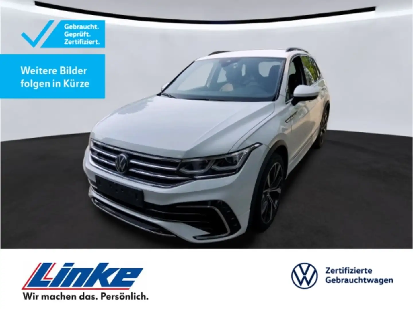 Volkswagen Tiguan 2.0 TDI DSG R-Line AHK/Matrix/360°Kamera/ACC/Navi/ Weiß - 1