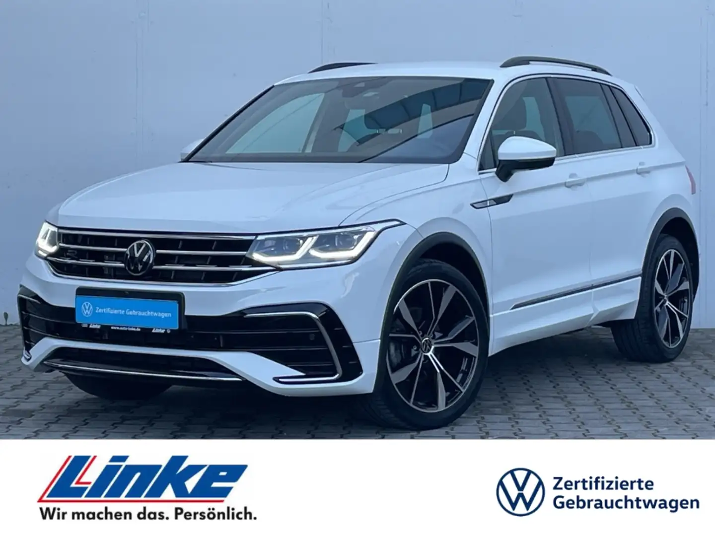 Volkswagen Tiguan 2.0 TDI DSG R-Line AHK/Matrix/360°Kamera/ACC/Navi/ Weiß - 1