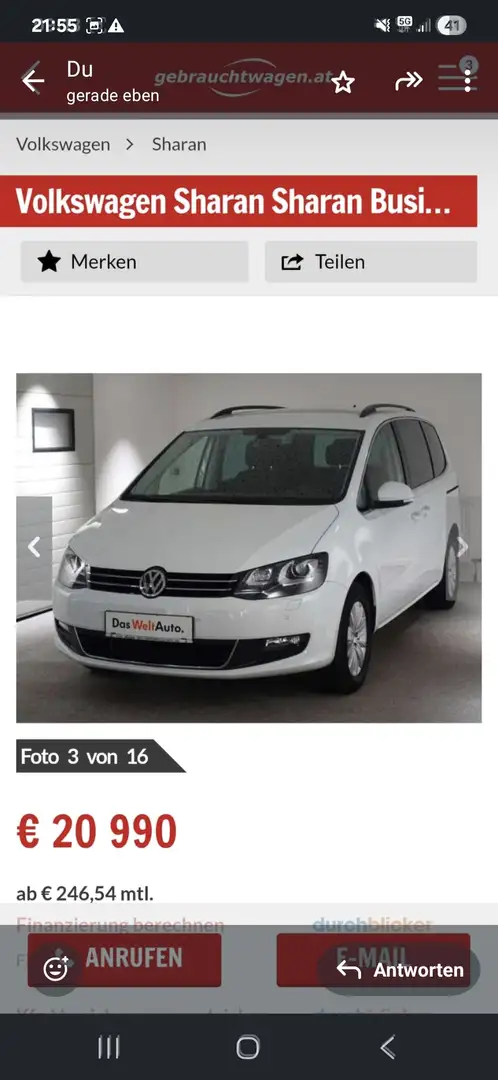 Volkswagen Sharan Sharan Comfortline BMT 2,0 TDI DPF DSG Comfortline - 2