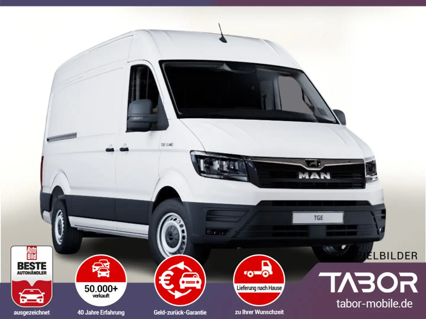 MAN TGE 2.0 TDI 140 L3H3 HFT270° Temp Kam PDC SmLi Weiß - 1