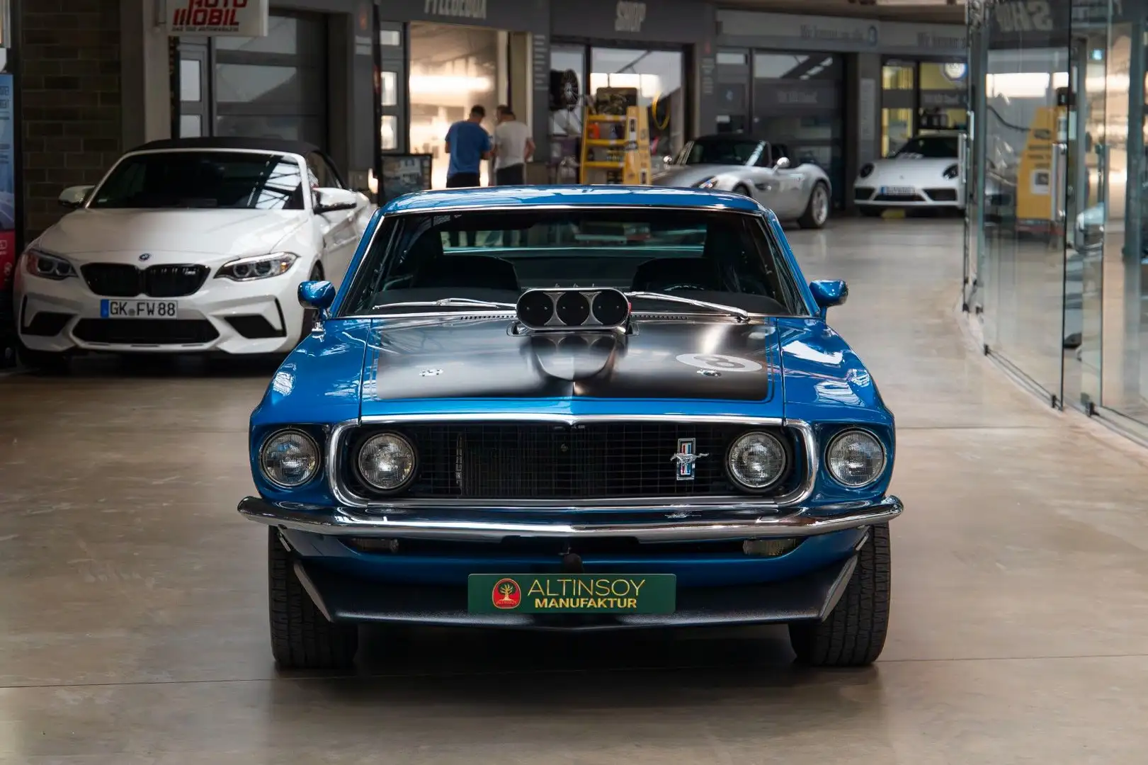 Ford Mustang 428 S Cobra Jet Engine 7.0 L CODE : R .marti rep Bleu - 2