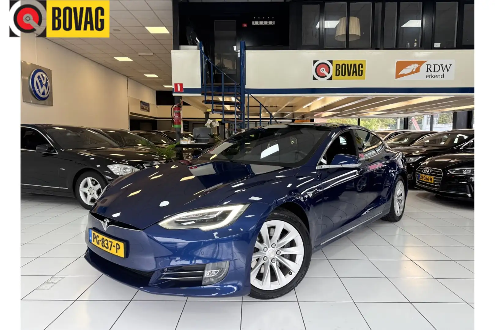 Tesla Model S motors 75 Base Bleu - 1
