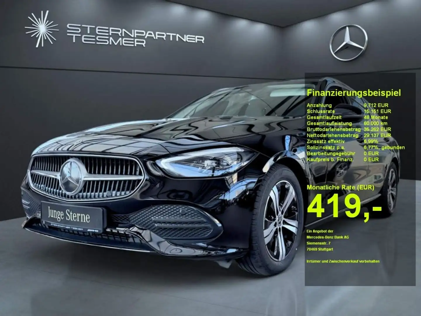 Mercedes-Benz C 220 d T AVANTGARDE, AHK, Totwinkel, MBUX Prem. Schwarz - 1
