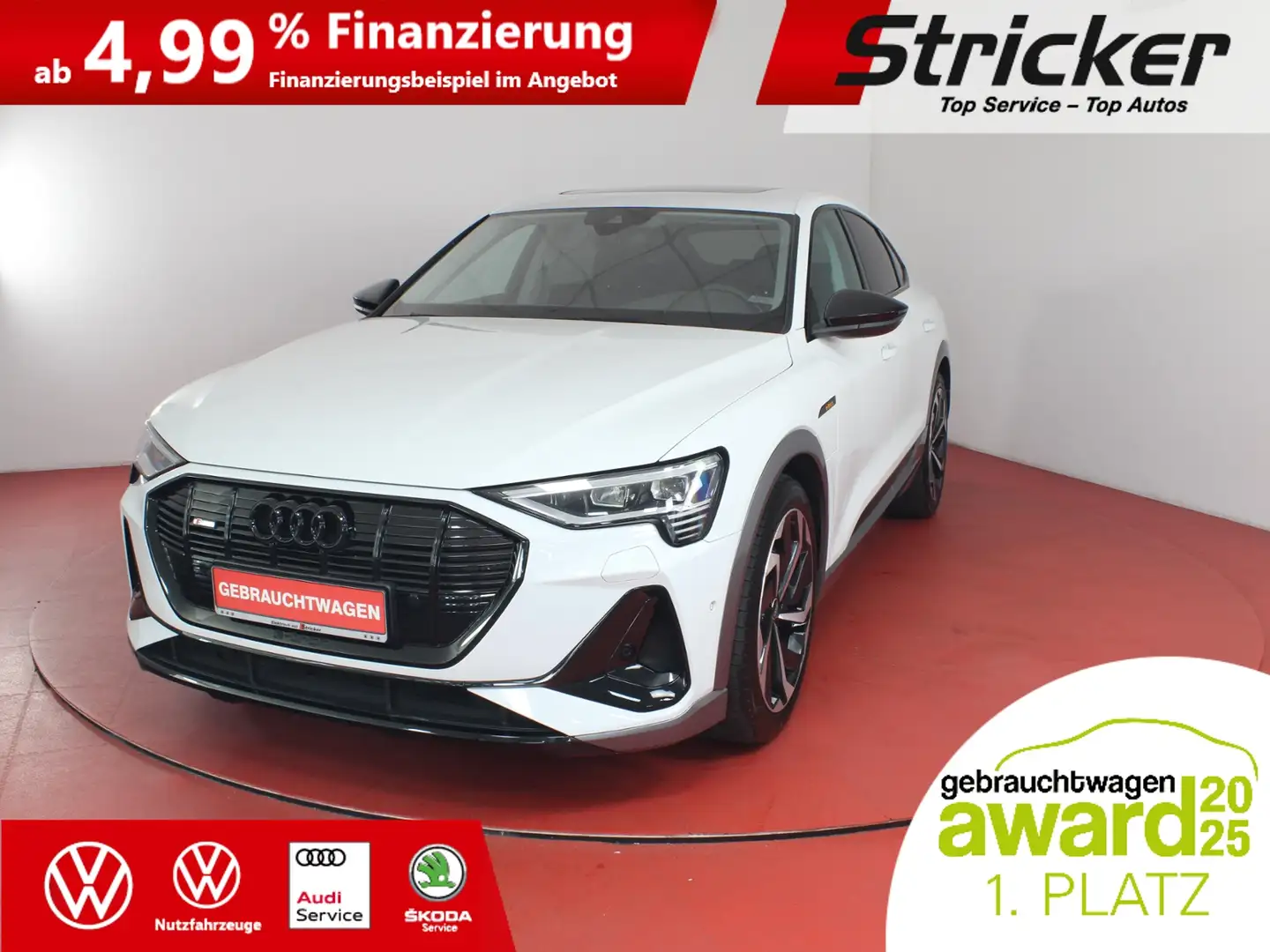 Audi e-tron Sportback S-line 55 quattro 403,-ohne Anzahlung P White - 2