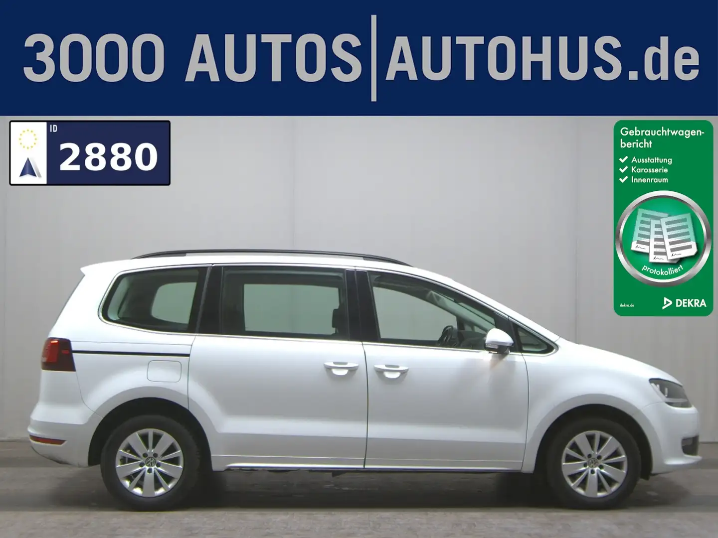 Volkswagen Sharan 1.4 TSI Comf. 7-Sitze Navi PDC Shz AHK Blanc - 1