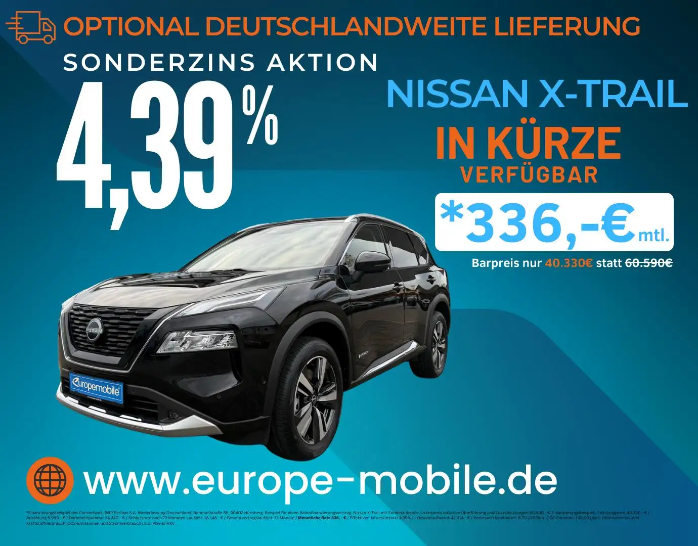 Nissan X-Trail H9 Tekna 1.5 e-POWER e-4ORCE 157kW 4x4 (Lager) ... Schwarz - 1