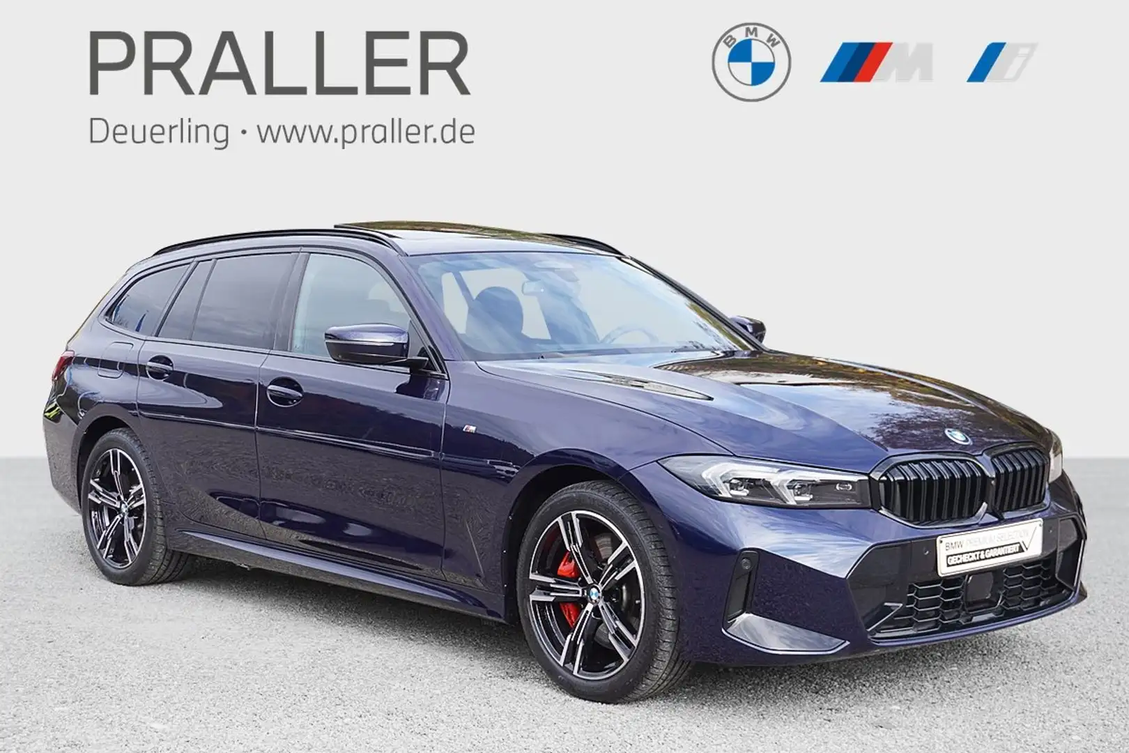 BMW 330 e Touring M Sport PRO AHK HeadUp ACC Glasdach 360K Blau - 1