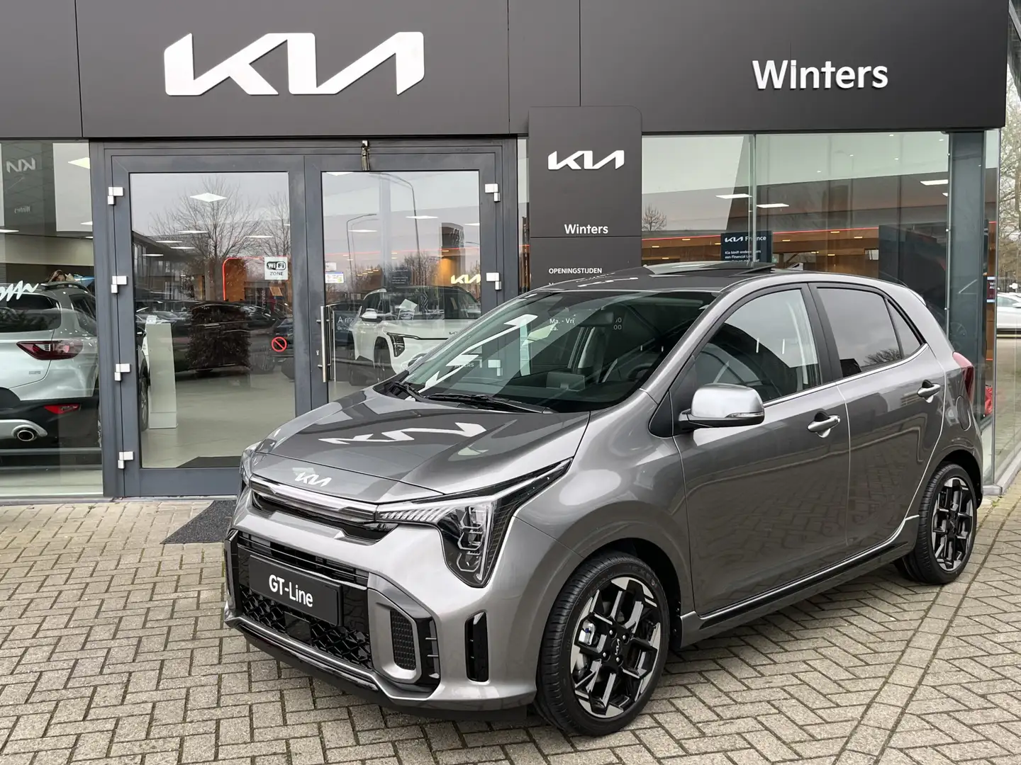 Kia Picanto 1.0 DPI GT-Line | Navigatie | Camera | Schuif/Kant Grijs - 1