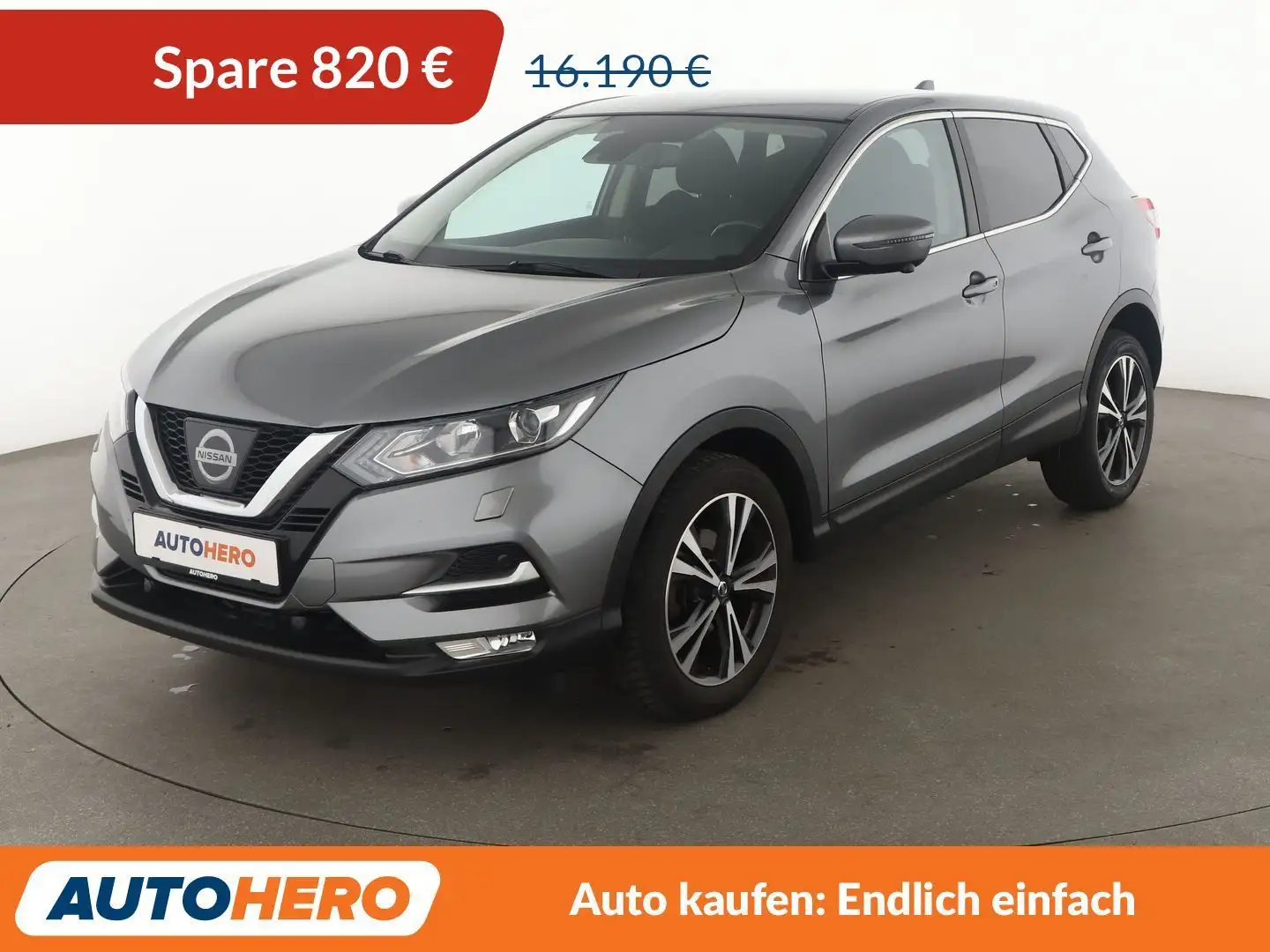 Nissan Qashqai 1.2 N-Connecta Aut*NAVI*TEMPO*CAM*PDC*SHZ* Gris - 1