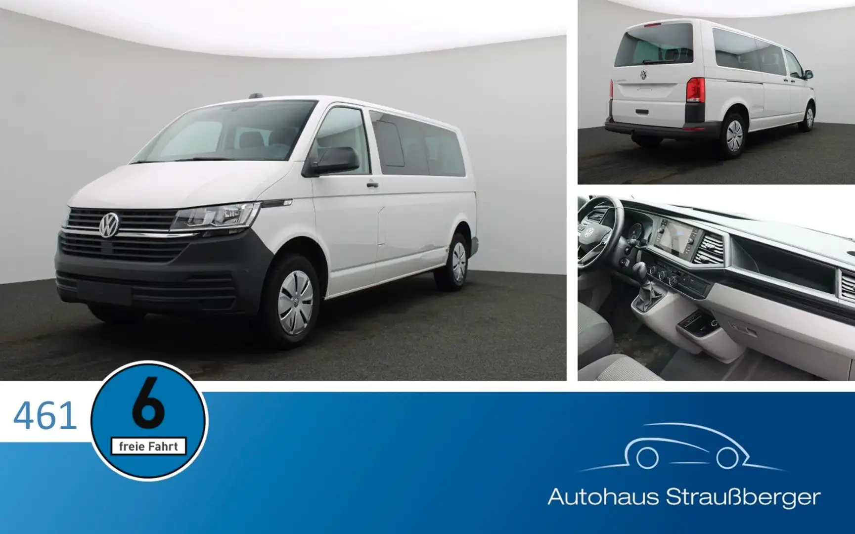 Volkswagen T6 Kombi T6.1 Kombi lang FWD Temp AHK Klima SHZ 9-Sitzer Blanco - 1