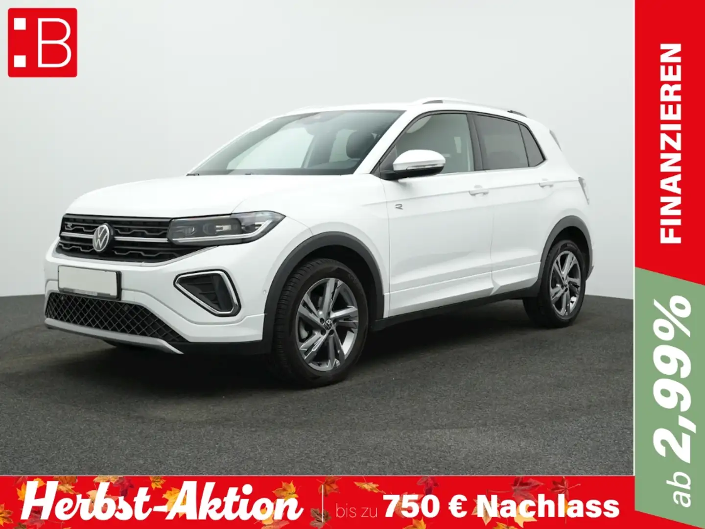 Volkswagen T-Cross 1.0 TSI DSG R-Line MATRIX-LED NAVI ACC PARKASS SID Weiß - 1