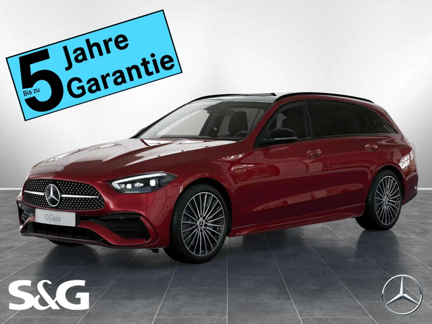 Mercedes-Benz C 220 d T AMG MBUX+DIG-LED+AHK+Pano+RüKam+Distro Rot - 1
